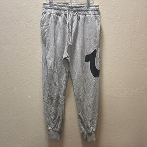 True Religion Kids Gray Joggers with Black Logo